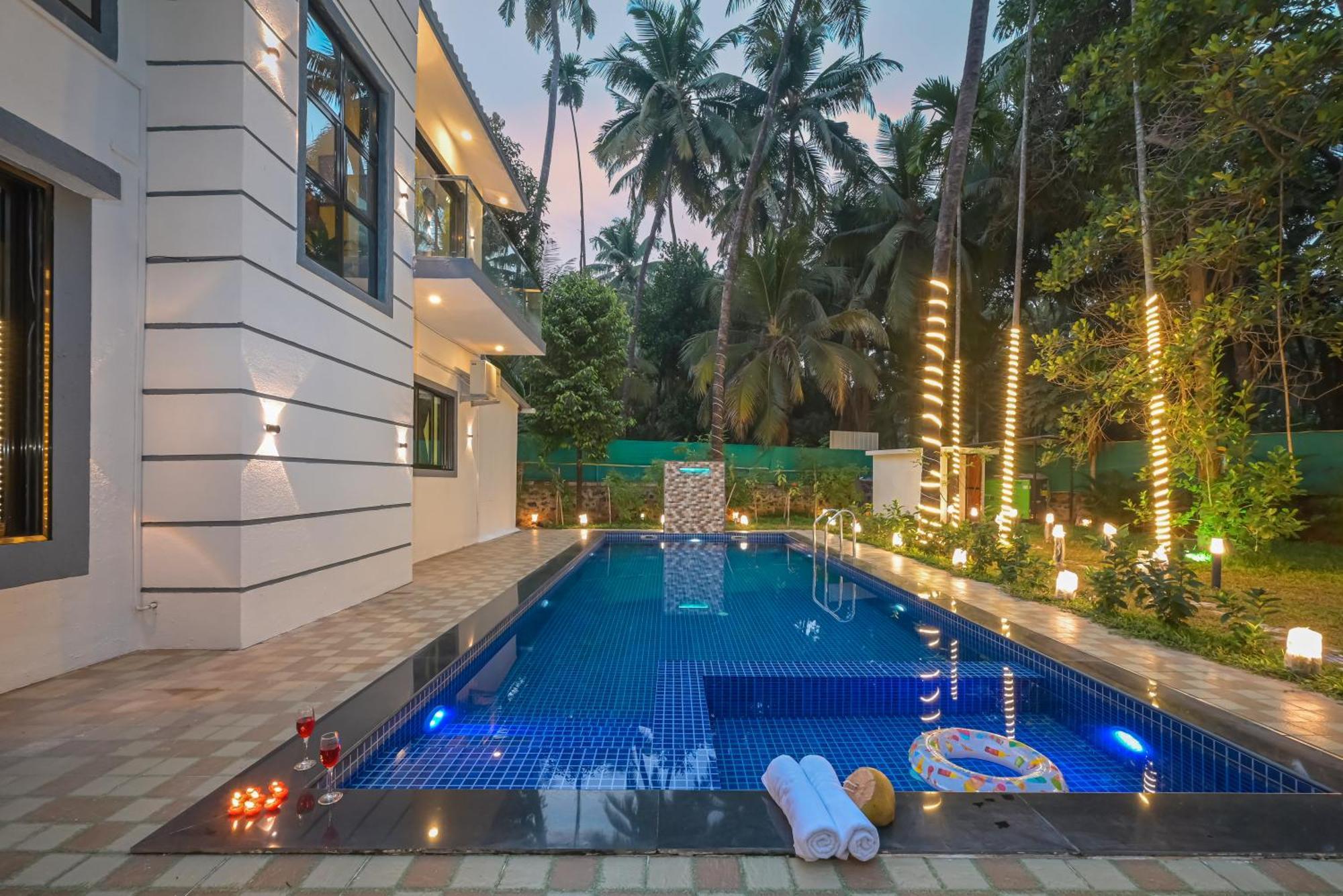 אליבג Seas The Day Luxurious 5Bhk Villa 2Min From Awas Beach With Huge Private Pool מראה חיצוני תמונה