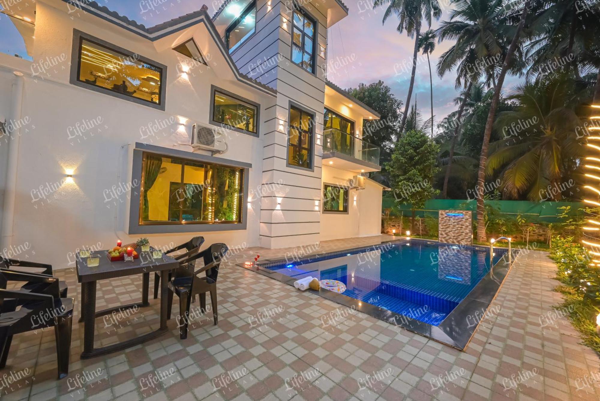 אליבג Seas The Day Luxurious 5Bhk Villa 2Min From Awas Beach With Huge Private Pool מראה חיצוני תמונה